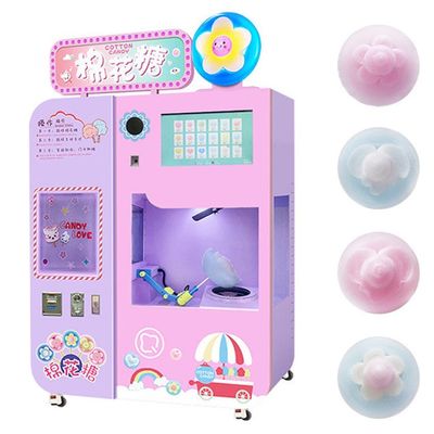 Buy Automatic Cotton Making Candy Floss Machine Commercial Food Cotton Candy Vending Machine online manufacture