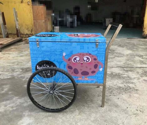 Buy 6 Flavors small Italian Gelato Display Cart online manufacture