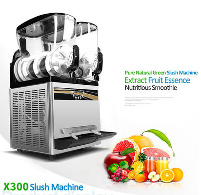 15+15L Commercial Slush Machine For Sale 220V/110V 500W With LCD Screen Touch Switch