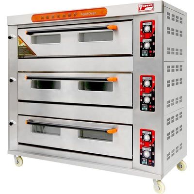 Restaurant Baking Stainless Steel Electric Oven For Pizza Bread Baking Commercial 3 Deck