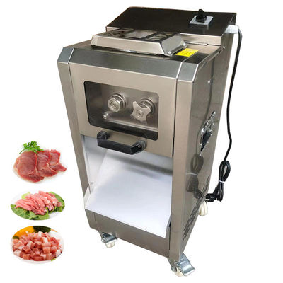 Automatic 3mm Commercial Bacon Fresh Meat Slicer Machine Small Round Knife