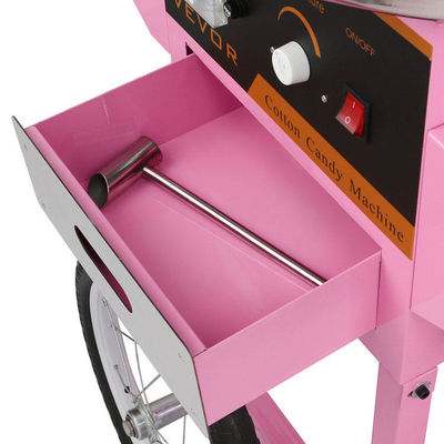 304 stainless steel automatic fancy cotton candy machine professional cotton candy floss making maker with Cart