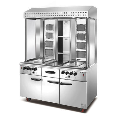 Electric & Gas Vertical / Standing Type Commercial Shawarma Machine Adjustable For Chicken BBQ Grill