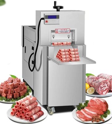 Global Rolls Mutton Beef Frozen Meat Processing Machine / Meat Cutting Machine