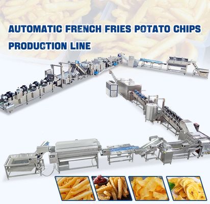 200 KG Full Automatic Quick Frozen French Fries Production Line 304 Food Grade Stainless Steel