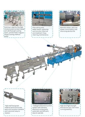 Textured Vegan Protein Making Machinery Low Moisture Plant Based Meat Making Machine