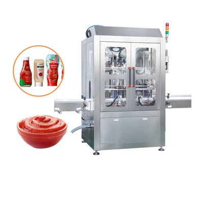 Full Automatic Piston Pump Ketchup Tomato Paste Bottle Filling Machine Production Line Tomato Sauce Packaging Machine