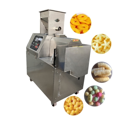 Small Mini Puffed Potato Rice Wheat Corn Flour Ball Stick Chips Snack Food Making Extrusion Cheese Puff Extruder Corn Machine
